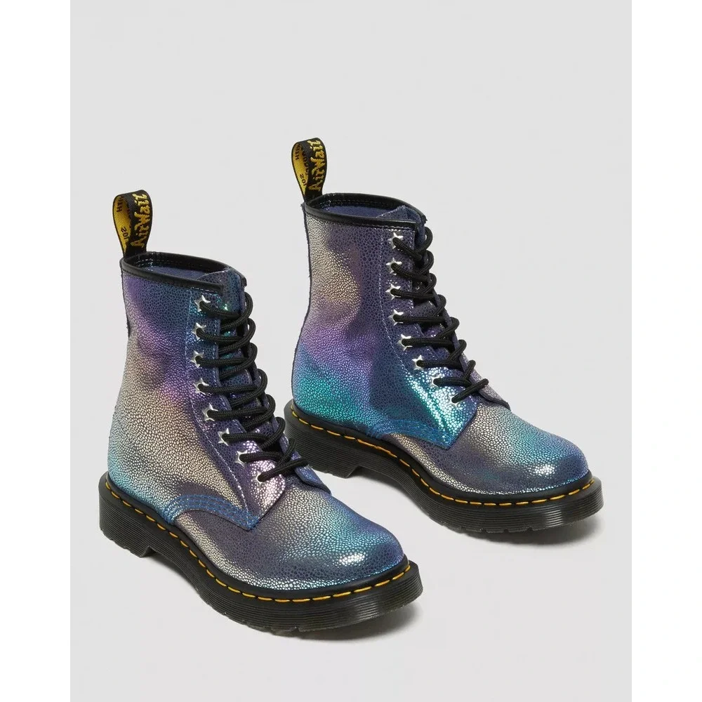 Dr. Martens Women's 1460 Rainbow Ray Boots Purple US Size 6